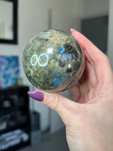 Load image into Gallery viewer, Labradorite Sphere With Stand
