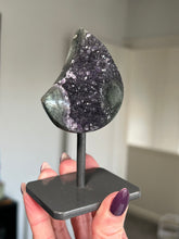 Load image into Gallery viewer, Uruguayan Amethyst Moon On Stand
