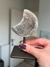 Load image into Gallery viewer, Uruguayan Amethyst Moon On Stand
