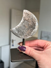 Load image into Gallery viewer, Uruguayan Amethyst Moon On Stand
