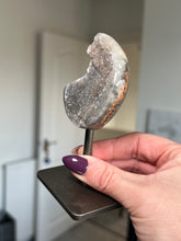 Load image into Gallery viewer, Uruguayan Amethyst Moon On Stand
