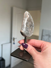 Load image into Gallery viewer, Uruguayan Amethyst Moon On Stand
