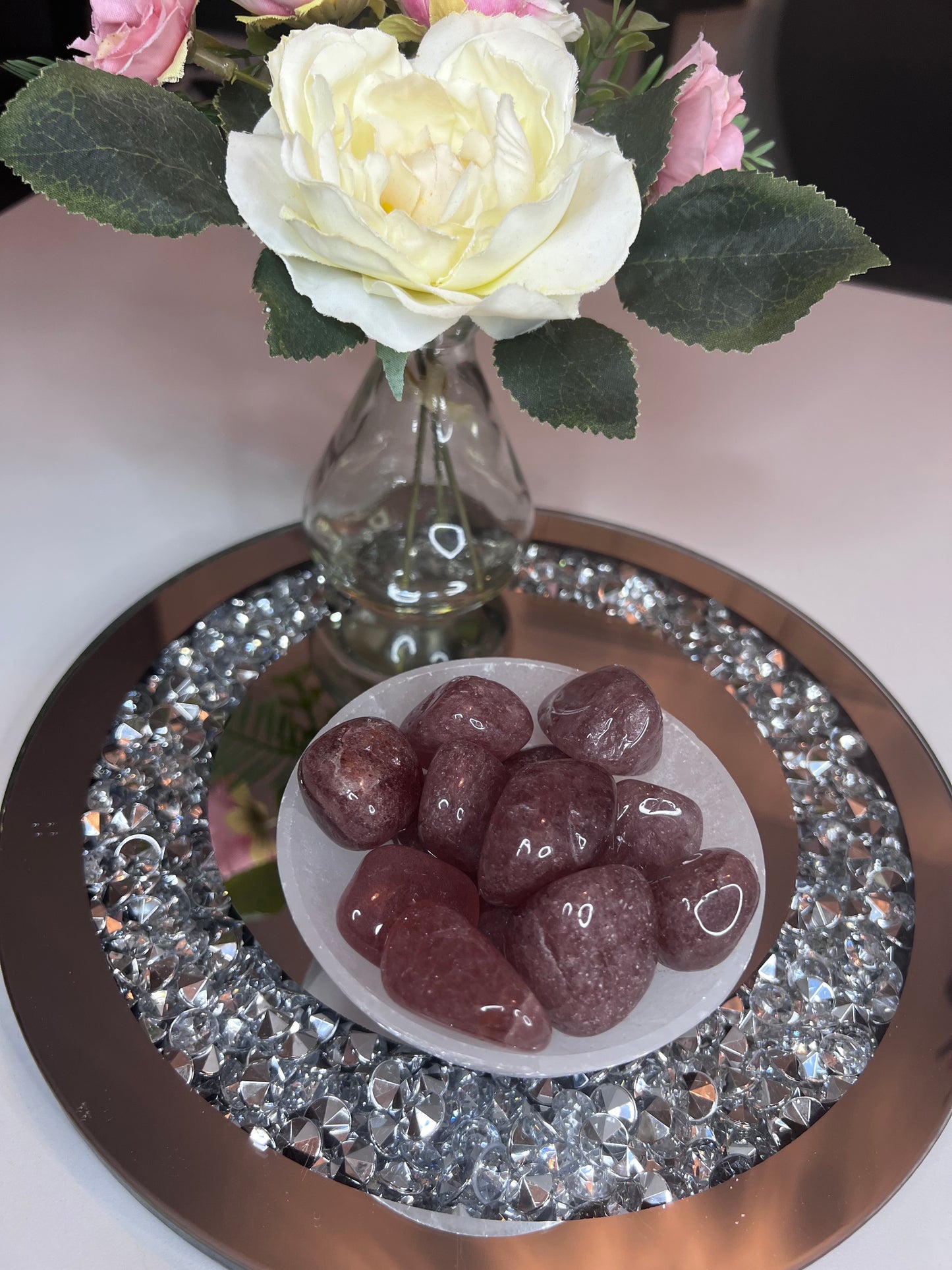 Strawberry Quartz Tumbles