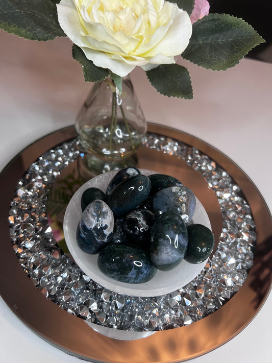 Moss Agate Tumbles