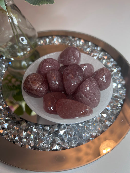 Strawberry Quartz Tumbles